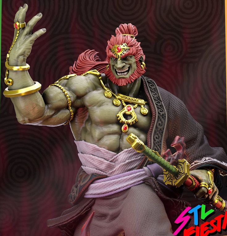 an action figure is posed in front of a red and black background with the words street fighter on it