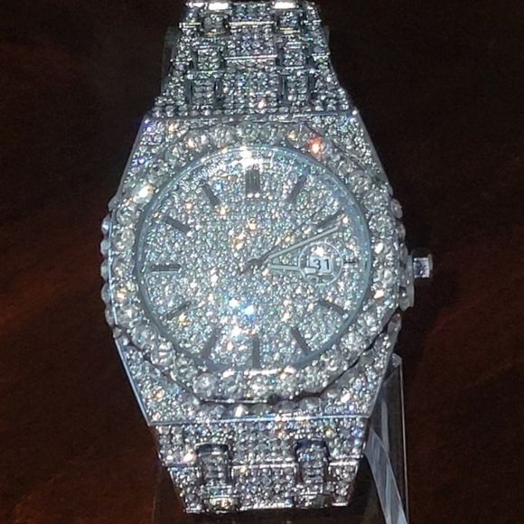 Fake Diamond Watch, Bustdown Watch, Iced Out Watches, Most Expensive Jewelry, Iced Out Watch, Day Calendar, Fancy Watches, Fake Diamond, Rolex Watches For Men