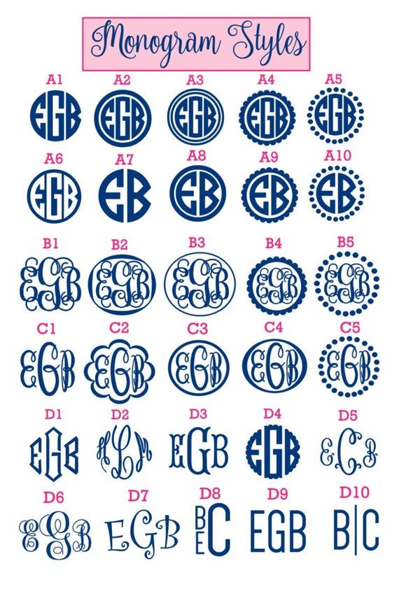 the monogram styles are available for all types of font