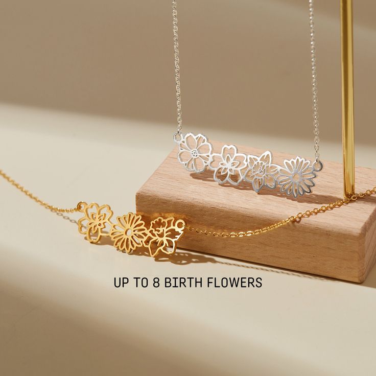 The Personalised Sterling Silver Birth flower Necklace is a modern design of delicate flower charms which represent your family and friends. A perfectly unique gift for the most special person in your life to cherish forever. ► PRODUCT INFORMATION * Material: High Quality Solid 925 Sterling Silver * Finishing: Silver, Gold or Rose Gold. * You can choose necklace length up to 24 inches without additional charge (The chain length chosen INCLUDES PENDANT'S LENGTH) * Up to 5 birth flowers * All of o Delicate Flower Charm Necklace For Mother's Day, Adjustable Flower Charm Necklace As Gift For Mom, Adjustable Flower Charm Necklace For Mom, Elegant Birth Flower Necklace As A Gift For Mom, Delicate Flower Shaped Necklace For Mother's Day, Mother's Day Flower Charm Necklace With Flower Pendant, Mother's Day Flower Necklace With Flower Pendant, Elegant Adjustable Personalized Flower Necklace, Elegant Mother's Day Necklaces With Flower Decoration