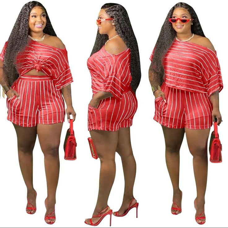 Boujeebaddgirl.Square.Site Preorder: May Take 2-4 Weeks To Ship. Striped Short Set Material: Polyester Color: As Shown Sizes: Small, Medium, Large Red Two-piece Sets For Summer, Two-piece Red Summer Sets, Casual Striped Beach Sets, Red Two-piece Sets, Casual Striped Summer Sets, Casual Striped Sets For Summer, Casual Striped Sets For Vacation, Casual Striped Vacation Sets, Casual Two-piece Set For Summer Day Out