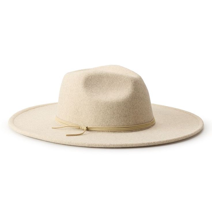 Add a bohemian finishing touch to any ensemble with this women's faux felt fedora from Sonoma Goods For Life. Add a bohemian finishing touch to any ensemble with this women's faux felt fedora from Sonoma Goods For Life. FEATURES 4-in. flat brim 22.5-in. inner circumference Hidden elastic band Felt construction Fedora silhouetteFABRIC & CARE Polyester Spot clean Imported Size: One Size. Color: Heather Beige. Gender: female. Age Group: adult. Western Style Solid Fedora For Spring, Spring Western Fedora, Fall Vacation Fedora Felt Hat, Fall Beach Fedora Felt Hat, Beige Fedora For Beach And Fall Season, Fedora Felt Hat For Beach In Fall, Beige Fedora For Fall Beach Outings, Bohemian Beige Hat Bands For Winter, Beach Fedora Felt Hat For Fall