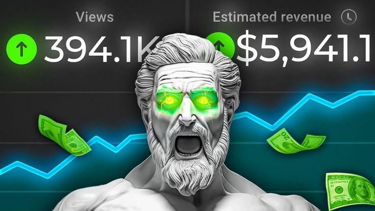 an image of a man with green eyes and money coming out of his mouth in front of him