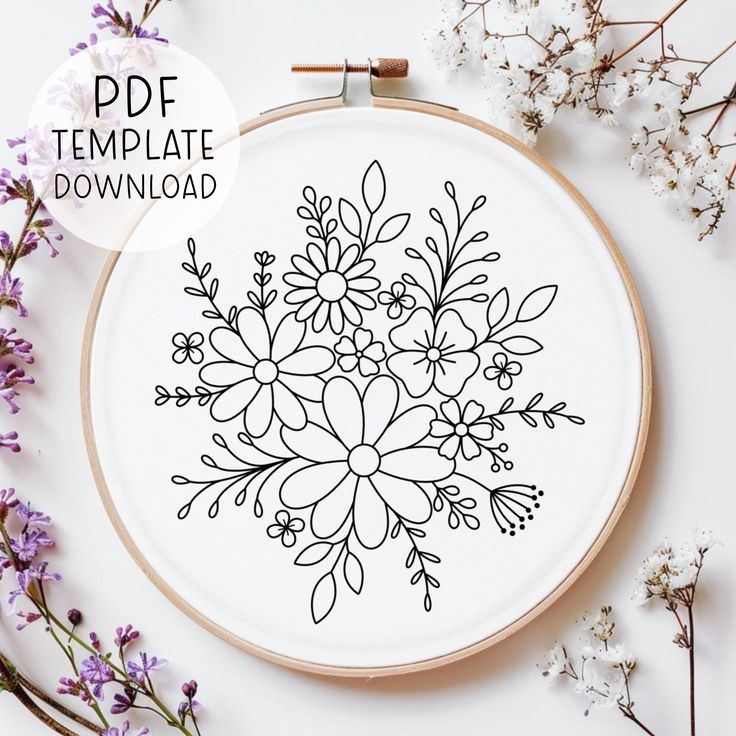 a cross stitch pattern with flowers on it and the text, free printable template