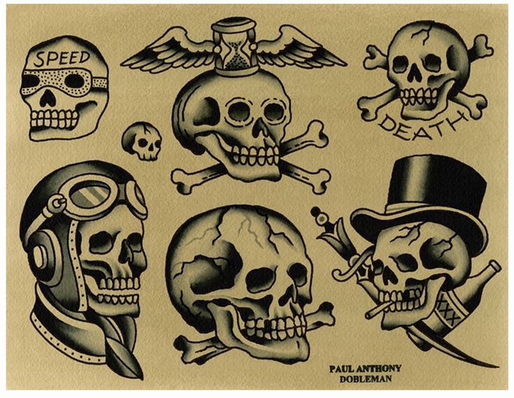 skull and crossbones tattoo designs