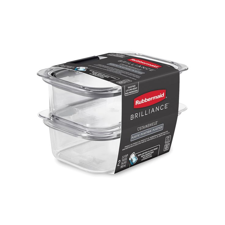 These Rubbermaid Brilliance food storage containers are built with secure latches on each piece, so you can transport your favorite foods mess-free—even soups, stews, and sauces. These Rubbermaid Brilliance food storage containers are built with secure latches on each piece, so you can transport your favorite foods mess-free—even soups, stews, and sauces. FEATURES Rubbermaid Brilliance food storage containers have crystal-clear lids that are airtight and leak-proof, plus odor and stain resistant Rubbermaid Brilliance, Food Storage Container Set, Soups Stews, Food Storage Container, Kitchen Storage Containers, Glass Food Storage, Glass Food Storage Containers, Container Set, Storage Container