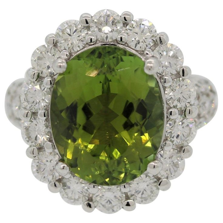 Luxury Lime Green Elegant Rings, Luxury Lime Green Jewelry With Accent Stones, Luxury Green Halo Ring With Center Stone, Green Oval Diamond Halo Ring, Oval Green Diamond Halo Ring, Green Oval Halo Ring For Formal Occasions, Formal Green Oval Halo Ring, Gold Drop Necklace, Red Tourmaline