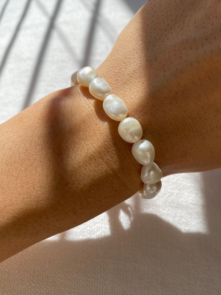 THE BAROQUE FRESHWATER PEARL BRACELET – Rimor Jewelry Freshwater Pearl Bracelet, Pearl Bracelet, Fresh Water, Freshwater Pearls, Angeles, Bracelet, Silver, Gold, Los Angeles