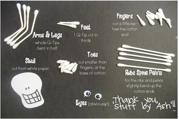 instructions on how to make fake toothpicks for halloween or day of the dead