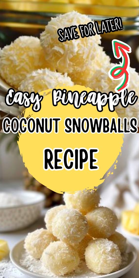 Easy Pineapple Coconut Snowballs. Imagine biting into a blissful sphere of sweet pineapple and coconut, perfectly chilled and dusted with snowy flakes of coconut. This delightful dessert is like a mini vacation for your palate, bringing a taste of the tropics to any occasion. Resume:Escape Pineapple Coconut Snowballs, Pineapple Coconut Dessert, Pineapple Recipes Easy, Pineapple Balls, Pineapple Recipes Healthy, Snowballs Recipe, Pineapple Dessert, Candied Pineapple, Holiday Meal Planning