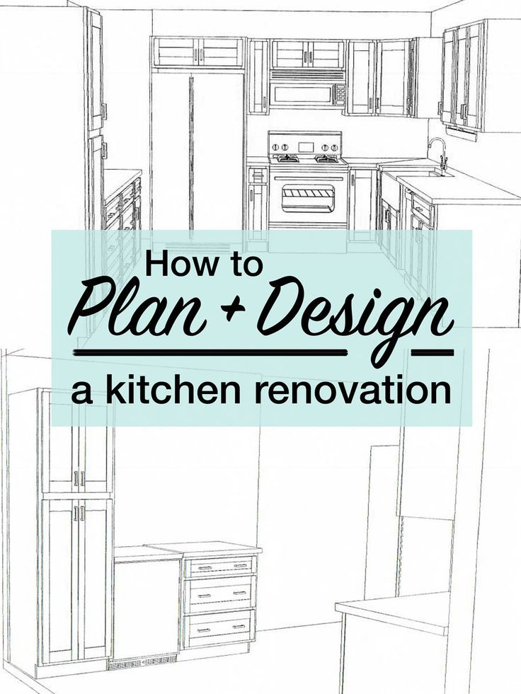 a drawing of a kitchen with the title how to plan and design a kitchen renovation