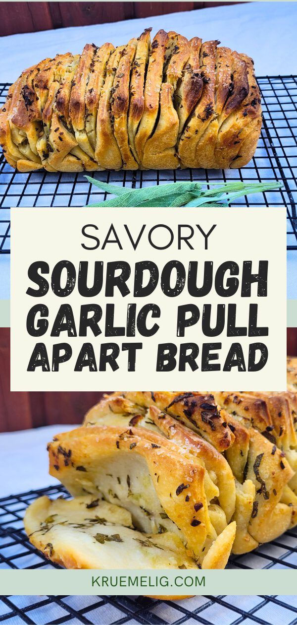 this savory sourdough garlic pull apart bread is the perfect appetizer for any special occasion