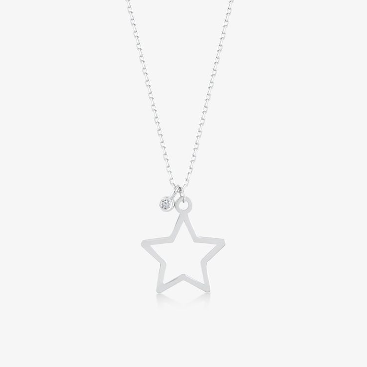 Star Necklace - Gelin Diamond Diamond Star Necklace, Star Outline, Diamond Necklaces, Gold Diamond Necklace, Diamond Star, Handcrafted Necklace, Starry Sky, Gold Set, Star Pendant