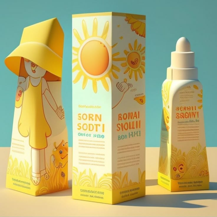 the packaging is designed to look like it has sunflowers on it and an orange hat