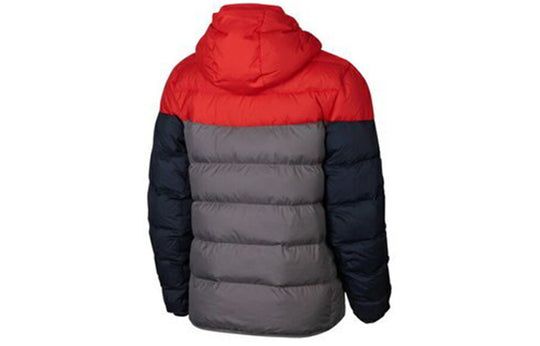 Nike Sporty Winter Activewear, Nike Activewear For Outdoor Sports Season, Red Functional Sports Outerwear, Red Hooded Activewear For Sports, Functional Nike Winter Activewear, Winter Sports Nylon Activewear, Winter Nylon Activewear For Sports, Casual University Red Sports Outerwear, Red Casual Activewear For Sports