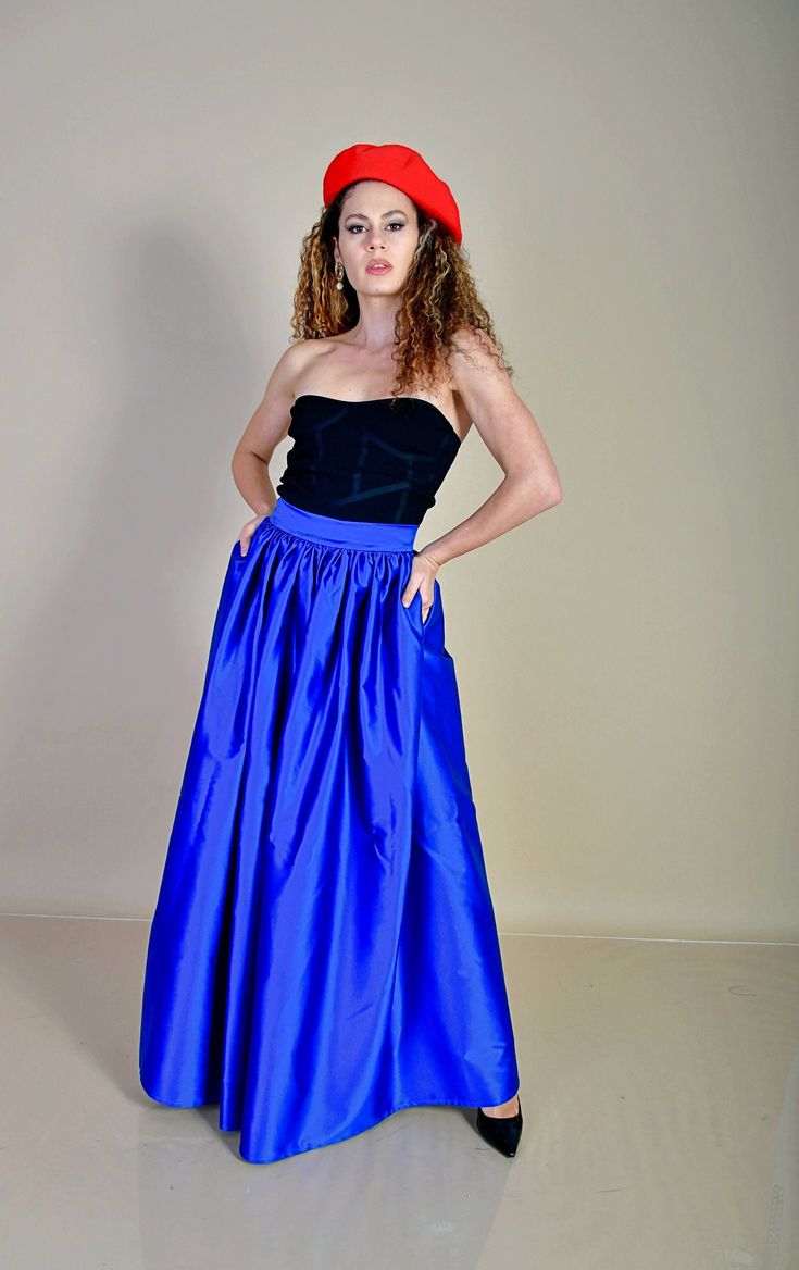 Satin Skirt/ Wedding Satin Skirt/ All Colors Satin Skirt/ Heavy Satin Skirt/ Royal Blue Satin Skirt Formal Satin Skirt that can be made in any color you want: royal blue, ivory, white, black, red, etc. We will need you waist measurment and waist to floor, wearing your shoes/heels, which will be the actual length of your skirt. Skirt has got lining. It will be our pleasure to work for you and your special satin skirt. Warmly, Grace of Europe Team Blue Tulle Party Maxi Skirt, Blue Tulle Maxi Skirt For Party, Party Blue Tulle Maxi Skirt, Blue Flowy Gathered Mini Skirt, Blue Tiered Lined Maxi Skirt, Fitted Ruffled Maxi Skirt For Prom, Blue Fitted Tiered Mini Skirt, Fitted Lined Maxi Skirt For Gala, Ruffled Voluminous Skirt For Prom