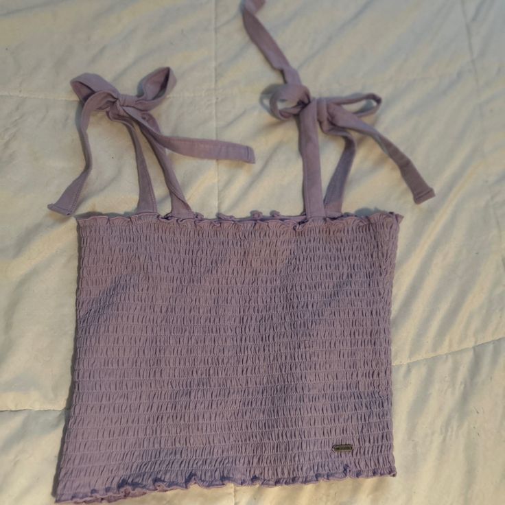 Size Medium Never Worn!! #Summer Lavender Summer Tops For Day Out, Cute Purple Top For Day Out, Purple Summer Tops For Brunch, Summer Lavender Cotton Tops, Lavender Cotton Summer Tops, Cotton Tops With Ruffled Straps For Beach, Lavender Beach Tops For Spring, Purple Tank Top For Spring Day Out, Purple Top With Adjustable Straps For Summer