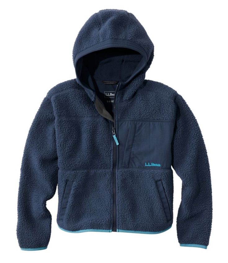 As cozy as it is durable, this ultrasoft everyday fleece is designed to keep kids comfortable from playground to campground and beyond. Relaxed Fit. 100% super-soft and cozy recycled polyester. High-quality fleece resists abrasion for long-lasting wear. Hand-me-down label inside to track each adventurer year after year. Zippered chest pocket and two hand-warmer pockets. 3M™ Scotchlite™ Reflective Material back triangle for increased visibility. Imported. | Kids' Alpine Fleece Jacket Cozy Hooded Jacket With Fleece Lining For Outdoor, Casual Outerwear With Fleece Lining For Camping, Fall Fleece Jacket For Outdoor, Windproof Fleece Jacket For Outdoor, Outdoor Fleece Outerwear With Drawstring Hood, Cozy Sports Outerwear With Fleece Lining, Casual Fleece Jacket For Outdoor Activities, Hooded Outerwear With Fleece Lining For Camping, Cozy Outerwear With Drawstring Hood For Outdoor