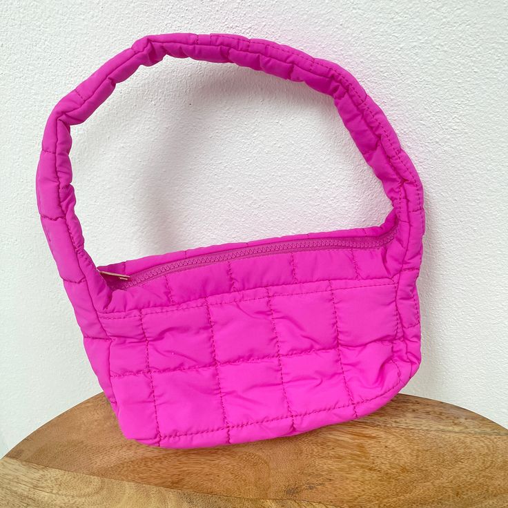 Add a pop of color to your outfit with this baby. Practical and super trendy bag. - Color: PINK Trendy Square Nylon Shoulder Bag, Trendy Square Nylon Bag, Trendy Square Nylon Bags, Cute Pink Bags For Spring, Cute Nylon Bag With Zipper Closure, Versatile Everyday Pink Bag, Trendy Pouch Satchel For Daily Use, Trendy Daily Use Pouch Satchel, Cute Nylon Bags For Everyday Use