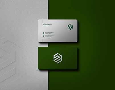 two business cards on top of each other