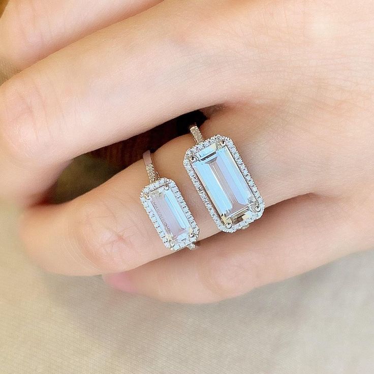 Cute Ring, Colored Stone Rings, White Topaz Rings, Sparkly Things, Colored Stone, Colored Stones, Cute Rings, East West, Diamond Band