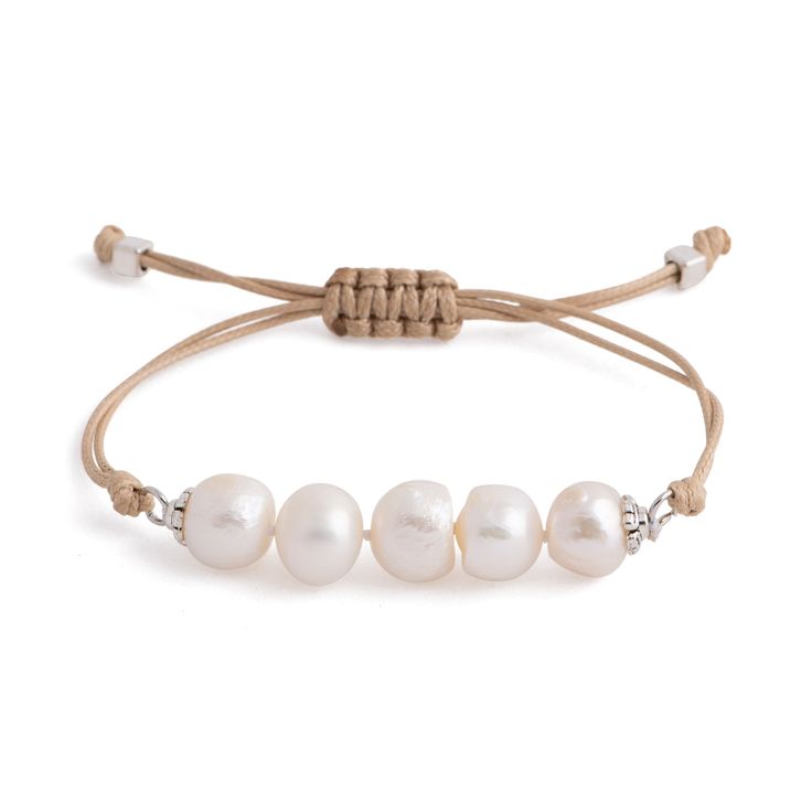 10.0mm-11.0mm Freshwater Pearl "Aegean" Adjustable Bracelet – The Freshwater Pearl Company California Coastal Style, Adjustable String Bracelet, California Coastal, Black Bracelets, String Bracelet, Pearl Types, Freshwater Cultured Pearls, Bracelet Clasps, Pearl Grey