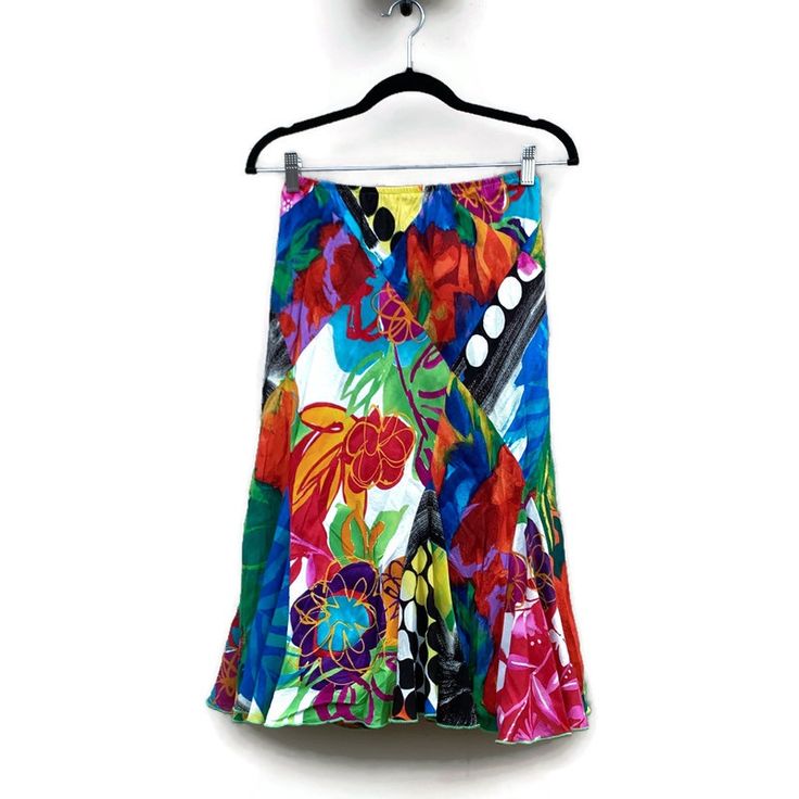 Jams World Voile Skirt, Size Small. Mini Length With A Flared Swing Style. Mermaid Ruffle Hemline. Pull-On With Elastic Waistband. Multicolor Hawaiian Abstract And Floral Print Design. Partial Patchwork Pattern. Tag Reads Machine Wash Cold. In Excellent Condition With No Noted Defects Or Damage, Brand New With Tags. *Bin6 Spring Vacation Skirt With Vibrant Print, Vibrant Summer Skirt, Vibrant Print Skirt For Summer, Vibrant Print Summer Skirt, Vibrant Beach Skirt For Spring, Casual Multicolor Print Skirt For Spring, Vibrant Floral Print Summer Skirt, Multicolor Fitted Midi Skirt, Multicolor Print Beach Skirt For Spring