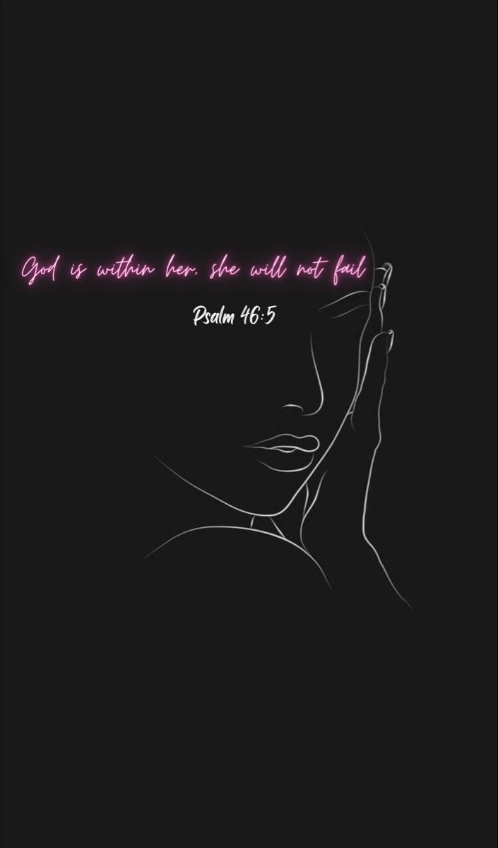 Line work bible verse aesthetic iPad iPhone phone wallpaper pink and black Prayer Board Photos, Psalm 46:5 Wallpaper Aesthetic, Psalms 46:5, Bible Verse Wallpaper Aesthetic Black, Bible Wallpaper Aesthetic, Black Christian Wallpaper, Yeshua Quotes, Positive Quotes Wallpaper, Christian Quotes Wallpaper