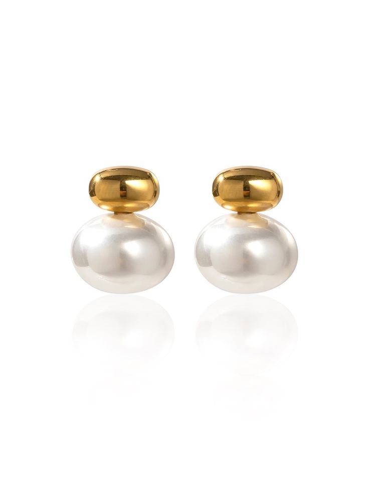 Exude elegance and class with our Classy Pearl Earrings set. These classic stud earrings will add a touch of sophistication to any look. Elevate your outfit with these timeless and luxurious styles!  Waterproof & Tarnish Free Materials All our jewellery is Nickel Free & Hypoallergenic with premium double 18k Gold Plating on Stainless steel.  -Base metal: Stainless Steel -PVD Plated: 18K Gold Earrings For Daily Wear, Luxurious Earrings, Pearl Earring Set, Luxury Earrings, Gold Statement Earrings, Classic Earrings, Stay Classy, Wedding Jewelry Earrings, Pearl Studs