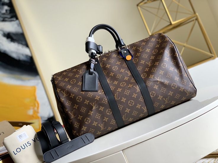 LV Keepall Bandouliere 45 Monogram Macassar Canvas For Men Lv Accessories, Closet Decor, Louis Vuitton Keepall, Cotton Textile, France Paris, Color Plata, Evening Clutch Bag, Bags Travel, Luxury Store