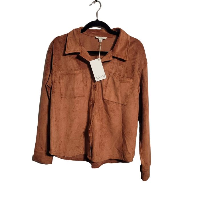 Splendid Collection Brown Thick Shirt Jacket Women's Small New With Tag Women's Small No Material Tag Long Sleeve Button Up Collar Thick Shirt P2p Approx Flat Lay 21" Length Approx 24.5" Bicep Approx Flat Lay 7.5" Sleeve Length Approx 20" Waist Approx Flat Lay 22" -Smoke Free Home -Asthma Friendly, No Strong Smells Unless Otherwise Noted -Cat Friendly -5* Seller 1,000+ Items -Ambassador Ii -Fast Shipper -Please Message Before Rating -All Measurements Are Approximate -Feel Free To Make An Offer : Casual Brown Blouse For Winter, Fall Collared Shirt With Snap Buttons, Fall Single Breasted Collared Shirt, Trendy Long Sleeve Brown Blouse, Trendy Fall Tops With Snap Buttons, Chic Fall Tops With Snap Buttons, Brown Shirt With Lapel Collar For Fall, Trendy Brown Long Sleeve Blouse, Trendy Tops With Snap Buttons For Fall