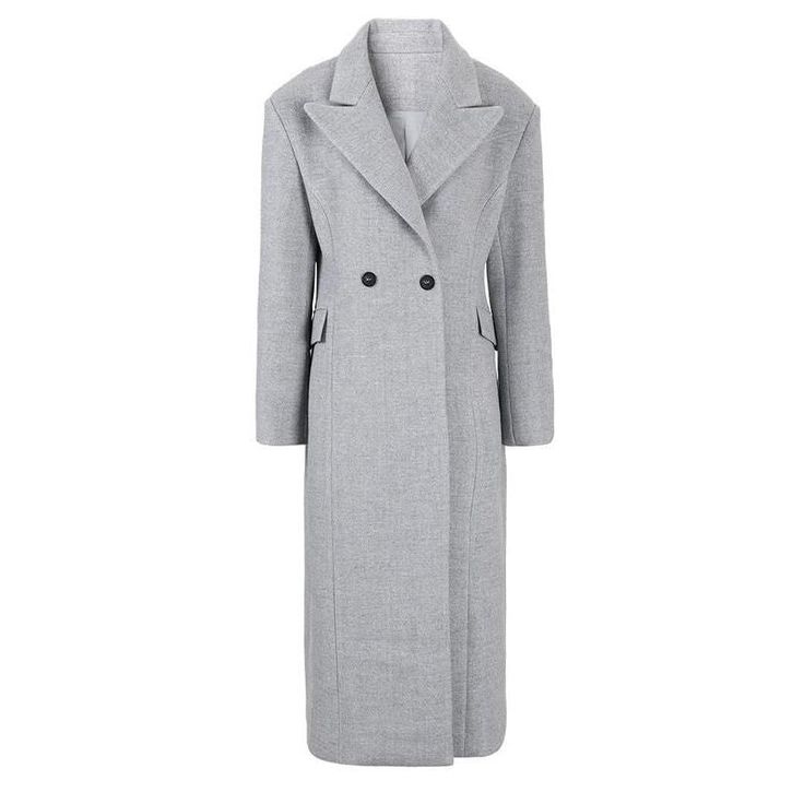 Product Overview Step into elegance and warmth with our latest addition to the Winter 2024 Collection. This chic women's woolen overcoat is designed to elevate your style while keeping you cozy during the cooler months. Its classic double-breasted design and high-waisted silhouette make it a timeless piece for any fashion-forward wardrobe. Key Features Material: High-quality blend of wool and cotton for warmth and comfort. Style: Sophisticated High Street fashion, perfect for middle-aged women. Fit: Wide-waisted design ensuring a flattering fit for various body types. Closure: Elegant double-breasted design with stylish button details. Collar: Fashionable turn-down collar adding a touch of class. Sleeves: Full-length sleeves with a regular fit. Pattern: Solid color for versatility and easy Solid Double-breasted Wool Coat For Fall, Winter Solid Color Double-breasted Outerwear, Trendy Wool Coat With Lapel Collar For Winter, Solid Wool Coat With Double-breasted Button For Fall, Winter Pea Coat With Lapel Collar For Office, Winter Solid Color Pea Coat With Lapel Collar, Trendy Double-breasted Wool Coat For Winter, Trendy Double-breasted Winter Wool Coat, Solid Wool Coat With Double Button Closure For Winter