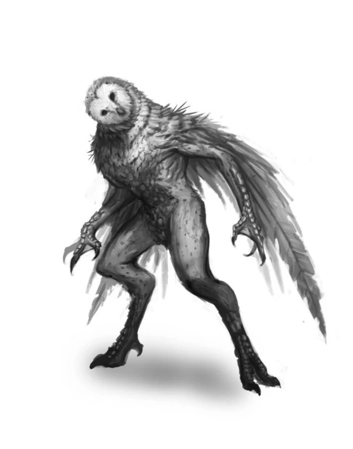 a drawing of a creature with long legs and wings on it's back end