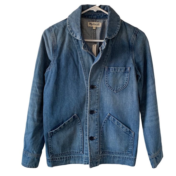 Madewell Joshua Tree Jean Denim Jacket Coat Size Xs New With Tags Old Piece, No Longer Sold. Reach Out With Any Questions! Dark Wash Pre-washed Outerwear For Fall, Everyday Washed Blue Denim Jacket With Pockets, Everyday Washed Denim Outerwear, Everyday Winter Denim Utility Jacket, Fall Washed Blue Pre-washed Outerwear, Indigo Denim Utility Outerwear, Medium Wash Utility Outerwear, Utility Outerwear In Medium Wash, Utility Denim Outerwear For Everyday