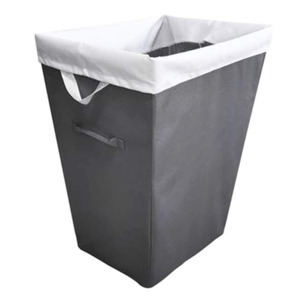 a large gray trash can with a white cover on it's top and bottom