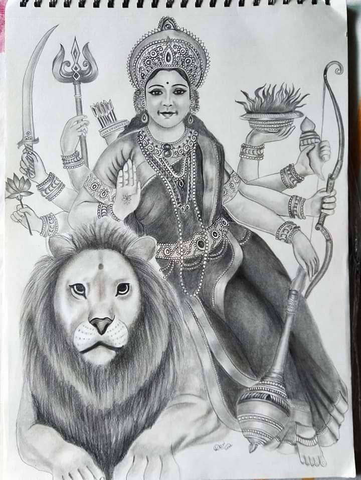 a drawing of a woman sitting on top of a lion