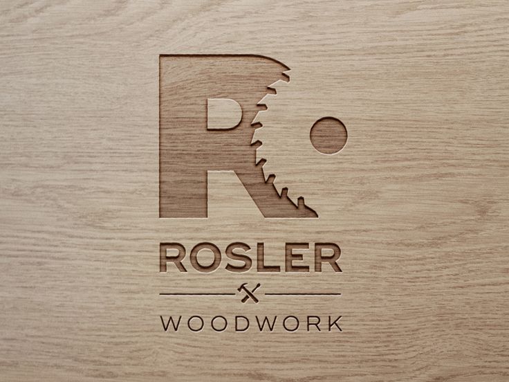 the logo for rosler and woodwork is engraved on a piece of wood