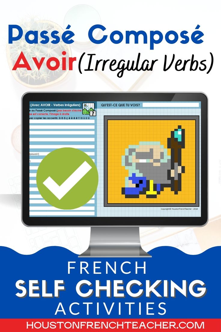 a computer screen with the words french self checking activities and an image of a mouse