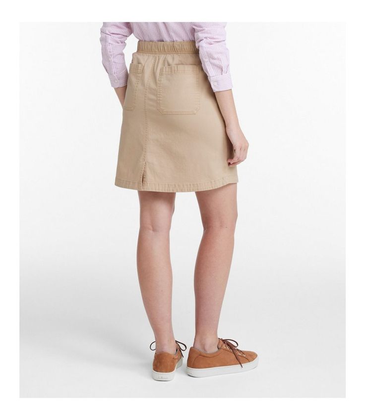 Women's Lakewashed Pull-On Skirt, Mid-Rise | Dresses & Skirts at L.L.Bean Versatile Stretch Cotton Skirt, Versatile Skirt With Elastic Waistband And Relaxed Fit, Casual Relaxed Skirt For Daywear, Casual Skirt With Elastic Waistband For Daywear, Versatile Mini Skirt With Elastic Waistband, Casual Cotton Pencil Skirt, Versatile Cotton Skirt For Day Out, Casual Stretch Skirt For Everyday, Casual Solid Pencil Skirt