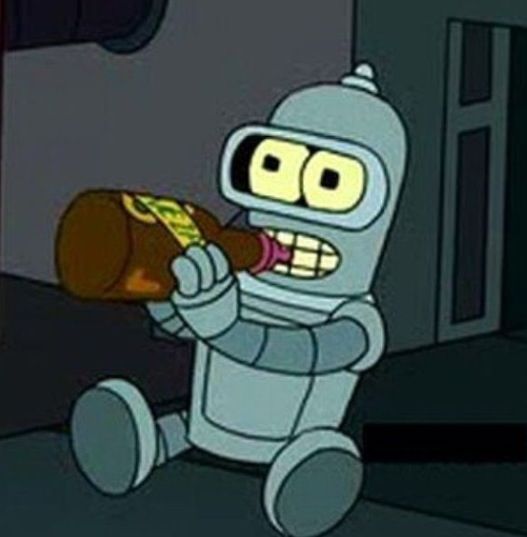 a cartoon character holding a hot dog in his hand