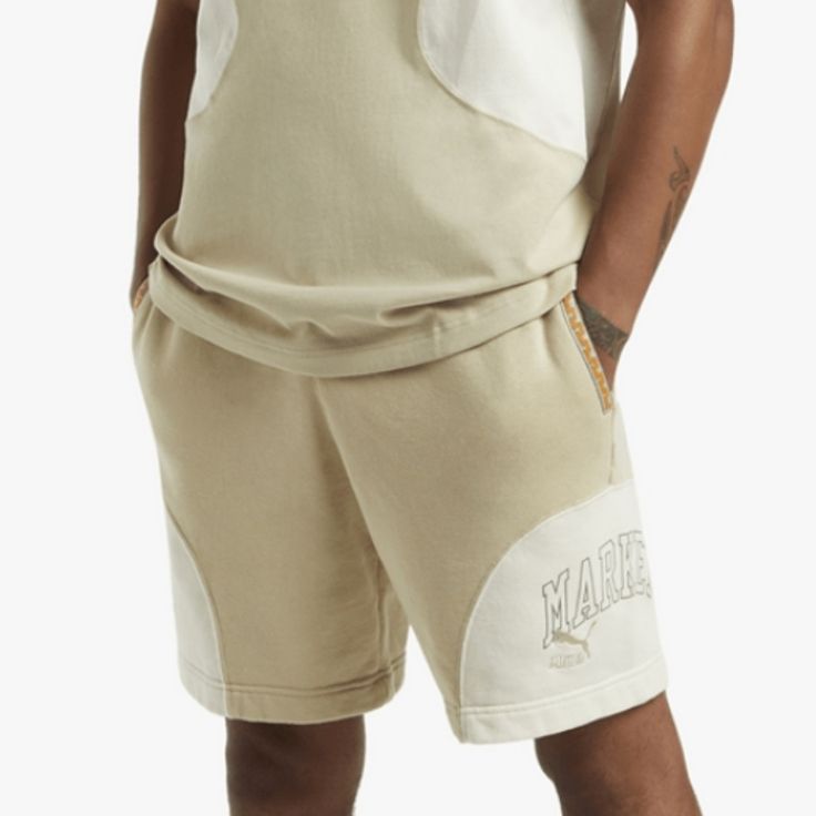 Nwt Men's Size Xxl Puma X Market Sweatshorts. It Has 2 Front Pockets, 1 Back Pocket And Drawstring Waist. Inside Material Has Soft Terry Cloth Feel. Sporty Beige Athletic Shorts, Beige Sporty Athletic Shorts, Puma X, Back Pocket, Shorts Athletic, Terry Cloth, Drawstring Waist, Mens Shorts, Man Shop