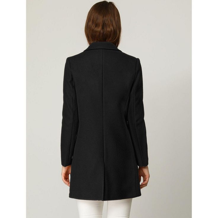 Elevate your wardrobe with the Allegra K Women's Notched Lapel Long Coat, a blend of classic charm and modern sophistication. This coat is designed to enhance any outfit with its elegant long silhouette and chic notched lapel.

- Material: Lightweight fabric for comfort
- Color: Classic Black
- Size: Medium
- Gender: Female
- Features: Long sleeves, one-button closure, seam pockets, thigh-length

Perfect for layering over both casual and formal attire, this coat promises a stylish and versatile Coat With Jeans, Female Features, Vintage Details, Lapel Coat, Classic Coat, Longline Coat, Classic Coats, Wool Peacoat, Comfort Color