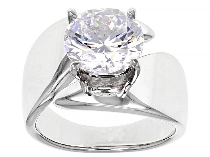 Pre-Owned Koadon™ 7.70ctw  Bella Luce® white diamond simulant  round, rhodium over sterling silver ring. Measures approximately 0.81"L x 0.56"W and is not sizeable. The diamond equivalent weight is 4.66ctw..  This product may be a customer return, vendor sample, or on-air display and is not in its originally manufactured condition.  It may not be new.  In some instances, these items are repackaged by JTV. Modern Cubic Zirconia Jewelry With Round Cut, Modern Diamond White Round Cut Jewelry, Modern Jewelry With Prong Setting And Round Cut, Modern Round Cut Jewelry For Anniversary, Modern Brilliant Cut Jewelry For Formal Occasions, Modern Brilliant Cut Jewelry For Anniversary, Modern Formal Jewelry With Round Cut, Modern Round Cut Jewelry For Formal Occasions, Modern Round-cut Formal Jewelry