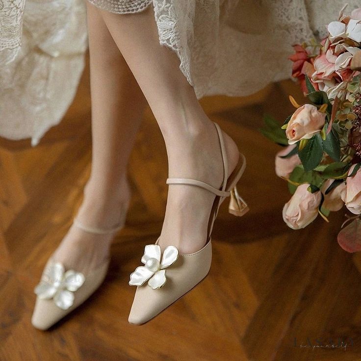 Lasaky - Luxury Pearl Embellished Stiletto Sandals in Ivory White Spring Wedding Shoes With Ankle Strap, Feminine Summer Wedding Shoes With Ankle Strap, Feminine Ankle Strap Wedding Shoes For Summer, Chic Flat Heel Wedding Shoes For Summer, Feminine Spring Wedding Shoes With Ankle Strap, Chic Spring Wedding Shoes With Ankle Strap, Chic Flat Heel Wedding Shoes For Spring, Chic Ankle Strap Wedding Shoes For Spring, Feminine Wedding Shoes With Heel Strap For Spring