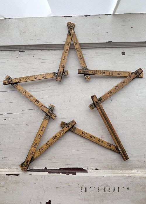 there is a star made out of rulers