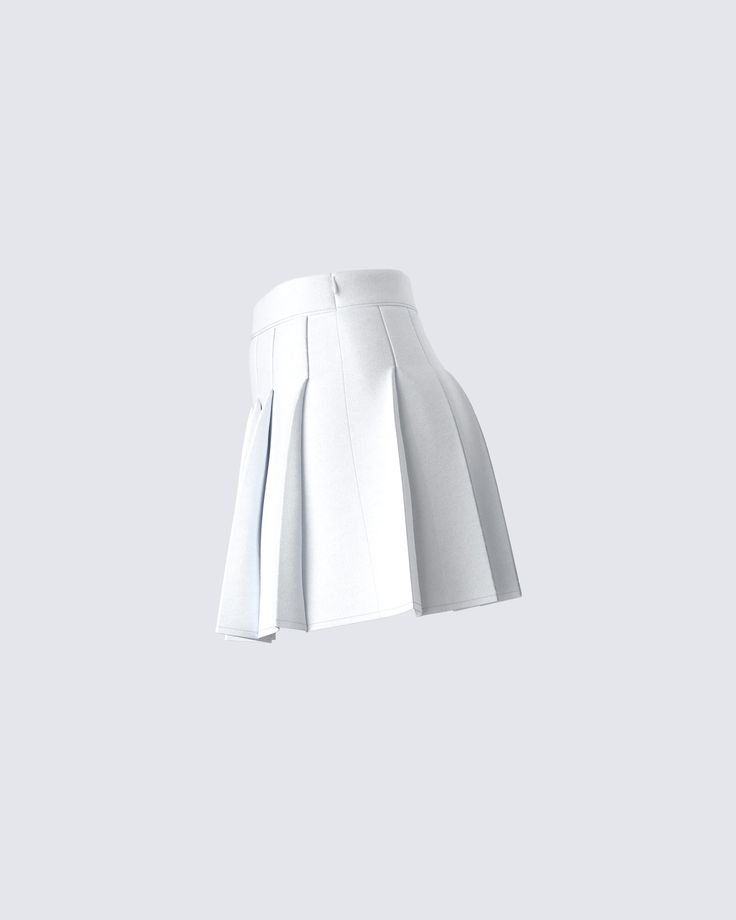 The cutest flirty, sporty tennis skirt for on and off the court 🤍 Constructed from lightweight suiting fabric, and complete with a top stitched pleat, and an invisible side zipper. Give us a twirl, babe & be the stunner you're born to be 💁‍♀️ Fitted A-line Tennis Skirt For Spring, Fitted A-line Skort For Spring, Chic A-line Pleated Skort, Fitted A-line Pleated Tennis Skirt, Spring Fitted A-line Tennis Skirt, Fitted Mini Cotton Tennis Skirt, Fitted A-line Pleated Mini Skirt, Chic Fitted Cotton Tennis Skirt, Classic Cotton Pleated Tennis Skirt