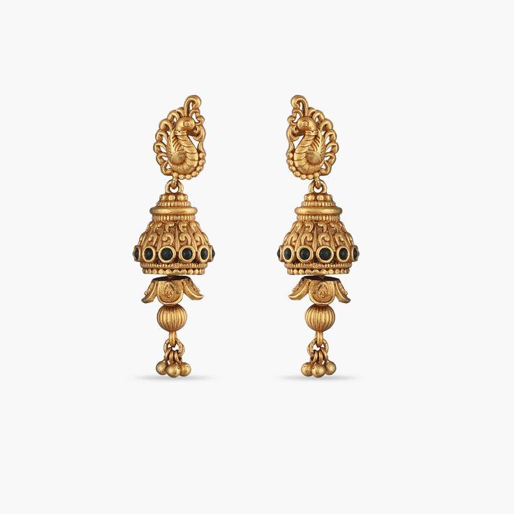 Pypa Antique Earrings Peacock Motifs, Handloom Fabric, Antique Jewelry Indian, Custom Earrings, Antique Earrings, Brass Metal, Jewelry Trends, Indian Jewelry, Decorative Bells