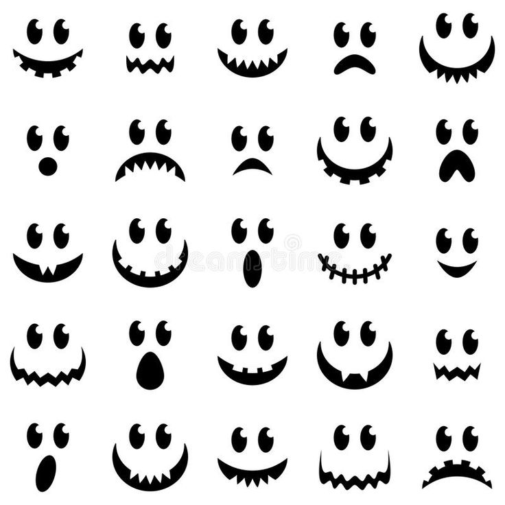 an assortment of cartoon faces with different expressions