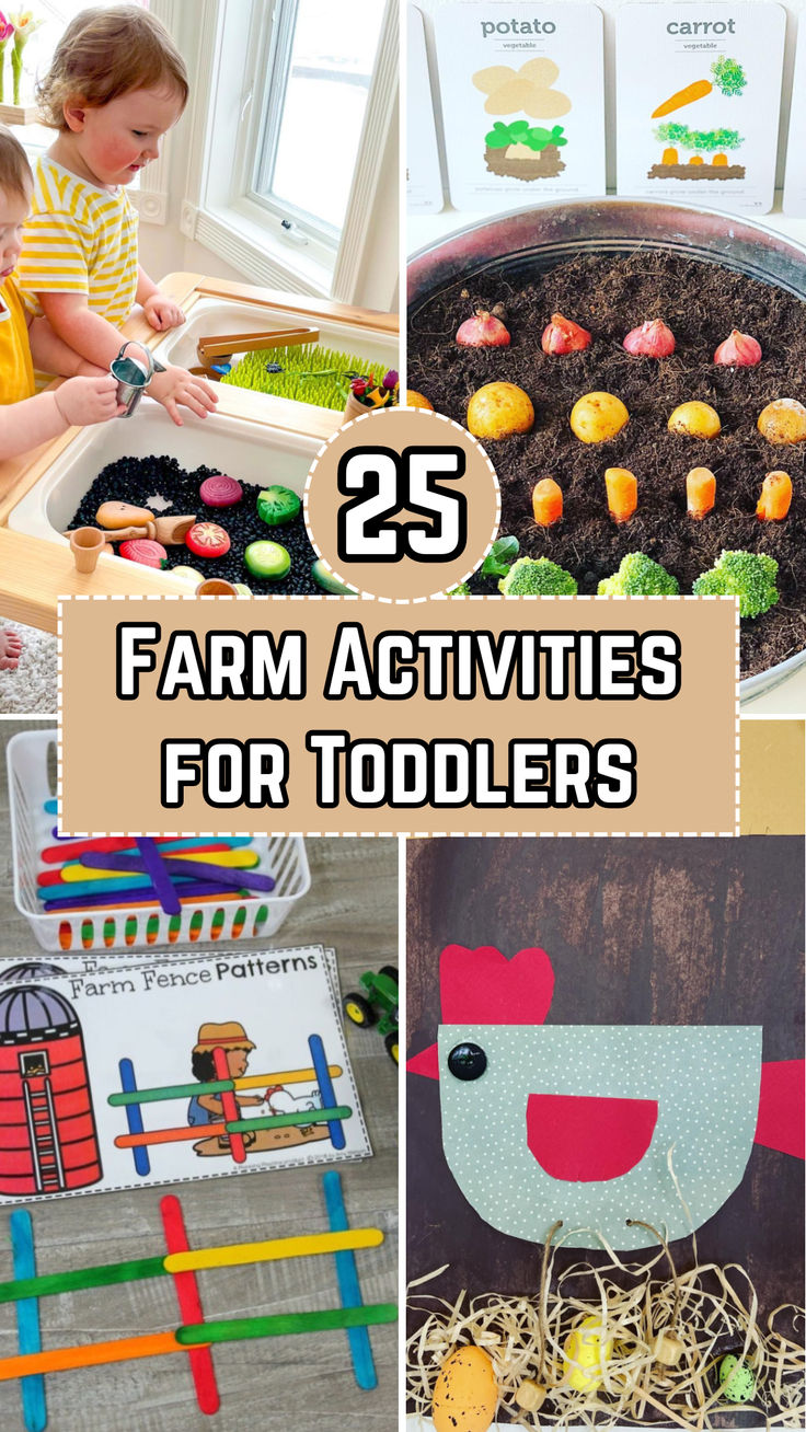 Farm Activities for Toddlers Chicken Theme Preschool Activities, At The Farm Activities, Farm Math Activities For Toddlers, Farm Week Toddler Activities, Farm Animal Games For Preschool, Farming Activities For Toddlers, Farm Ideas For Preschool, Farm Activity For Toddlers, Farm Animals Toddler Activities