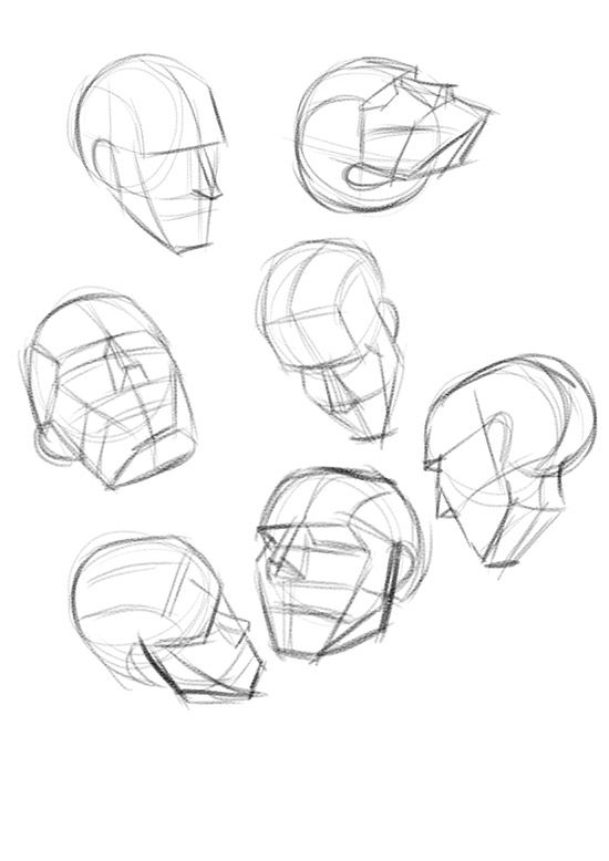 six different types of head shapes